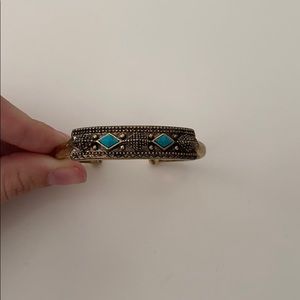 14k Gold/Turquoise authentic lucky-brand cuff